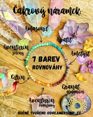 Čakrový náramek - 7 barev rovnováhy 🌈 Jemný náramek z drobných minerálů, který propojuje všechny čakry a jejich energie....