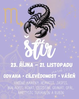 ✨ŠTÍR✨ Zrozenci ve znamení Štíra jsou velmi cílevědomí a pro svůj sen jsou schopni udělat téměř cokoliv ✨ ⭐️ Jsou odvážní...